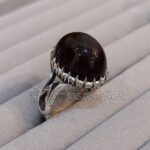Dark Brown (Black) Agate Natural Aqeeq 925 Silver High Quality Ring
