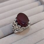 Natural Yemen Agate Ring - Aqeeq Yemani Stone Al kabdi stone + Kabadi color aqiq stone