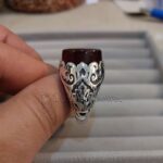 Natural Yemen Agate Ring - Aqeeq Yemani Stone Al kabdi stone + Kabadi color aqiq stone
