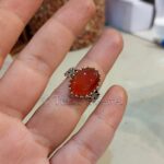 Red Agate from yemen beautiful, aqeeq yamani ring 925 silver chandi