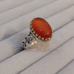 Red Agate from yemen beautiful, aqeeq yamani ring 925 silver chandi