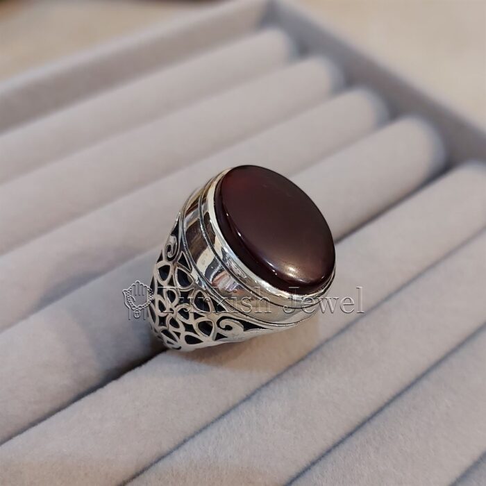 Natural Agate Ring 925 Silver Yemen Agate Irani Aqeeq Aqiq Stone Real 3 5 Turkish Jewel <h3>Hand Engraved - Brown Agate</h3> Superior Quality Handmade Design on Sides. Pure and Natural Brown Aqeeq (Brown Agate) stone. Heavy and strong ring made with 925 Silver metal. <p class="LC20lb MBeuO DKV0Md">⭐ Highest Quality Silver 925</p> ⭐ Durable & Strong Design <p class="LC20lb MBeuO DKV0Md">⭐ Lifetime Silver Gurantee</p>