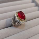 Red Agate from yemen beautiful, aqeeq yamani ring 925 silver chandi