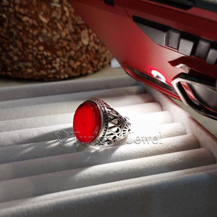 Natural Agate Ring 925 Silver Yemen Agate Irani Aqeeq Aqiq Stone Real 4 2 Turkish Jewel <h3>Hand Engraved - Brown Agate</h3> Superior Quality Handmade Design on Sides. Pure and Natural Brown Aqeeq (Brown Agate) stone. Heavy and strong ring made with 925 Silver metal. <p class="LC20lb MBeuO DKV0Md">⭐ Highest Quality Silver 925</p> ⭐ Durable & Strong Design <p class="LC20lb MBeuO DKV0Md">⭐ Lifetime Silver Gurantee</p>