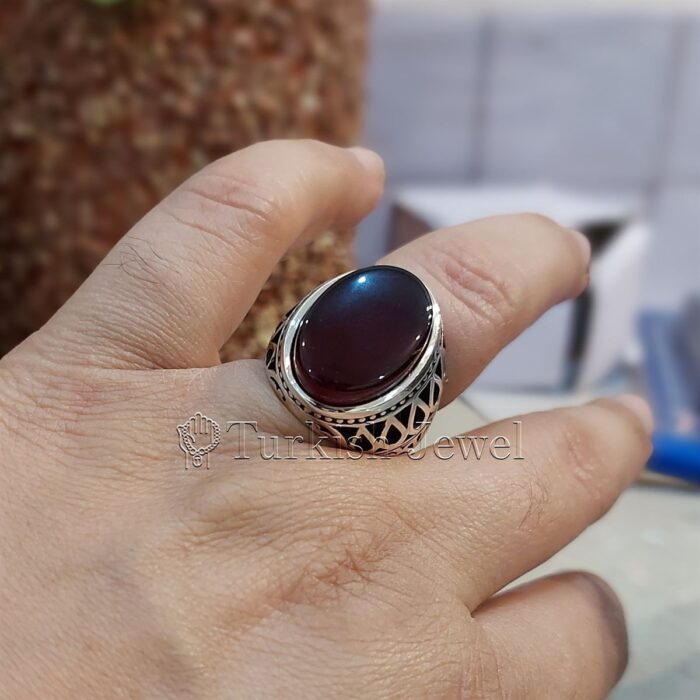 Natural Agate Ring 925 Silver Yemen Agate Irani Aqeeq Aqiq Stone Real 4 6 Turkish Jewel <h3>Hand Engraved - Brown Agate</h3> Superior Quality Handmade Design on Sides. Pure and Natural Brown Aqeeq (Brown Agate) stone. Heavy and strong ring made with 925 Silver metal. <p class="LC20lb MBeuO DKV0Md">⭐ Highest Quality Silver 925</p> ⭐ Durable & Strong Design <p class="LC20lb MBeuO DKV0Md">⭐ Lifetime Silver Gurantee</p>