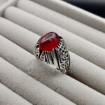 Red Agate from yemen beautiful, aqeeq yamani ring 925 silver chandi