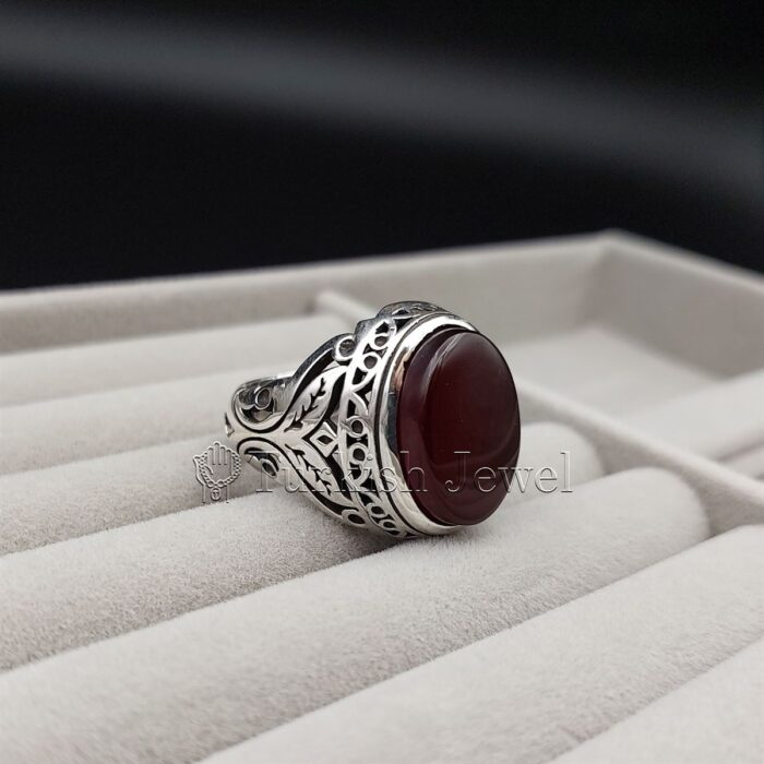 Natural Agate Ring 925 Silver Yemen Agate Irani Aqeeq Aqiq Stone Real 5 10 Turkish Jewel <h3>Hand Engraved - Brown Agate</h3> Superior Quality Handmade Design on Sides. Pure and Natural Brown Aqeeq (Brown Agate) stone. Heavy and strong ring made with 925 Silver metal. <p class="LC20lb MBeuO DKV0Md">⭐ Highest Quality Silver 925</p> ⭐ Durable & Strong Design <p class="LC20lb MBeuO DKV0Md">⭐ Lifetime Silver Gurantee</p>