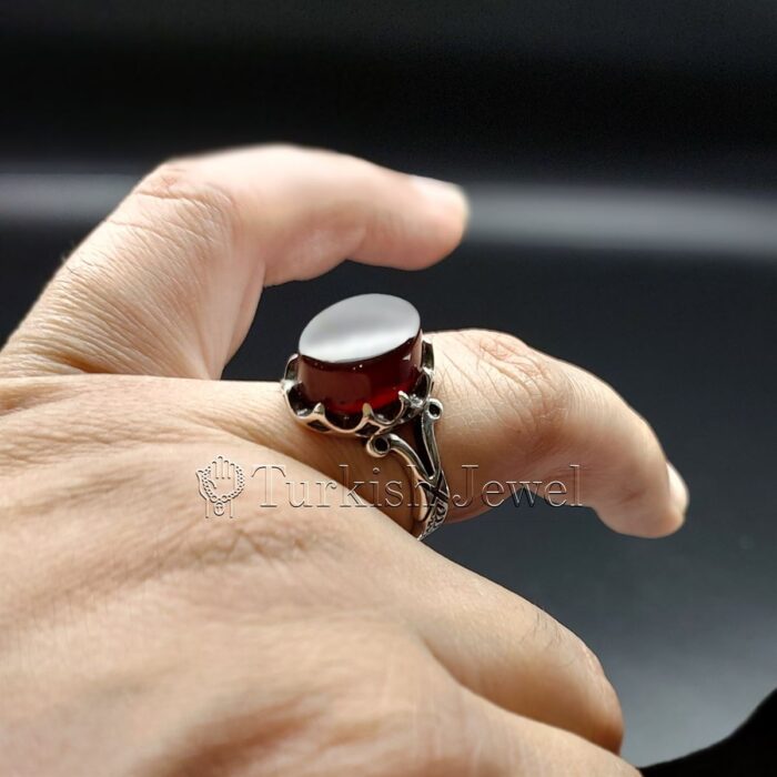 Natural Agate Ring 925 Silver Yemen Agate Irani Aqeeq Aqiq Stone Real 5 13 Turkish Jewel <h3>Hand Engraved - Brown Agate</h3> Superior Quality Handmade Design on Sides. Pure and Natural Brown Aqeeq (Brown Agate) stone. Heavy and strong ring made with 925 Silver metal. <p class="LC20lb MBeuO DKV0Md">⭐ Highest Quality Silver 925</p> ⭐ Durable & Strong Design <p class="LC20lb MBeuO DKV0Md">⭐ Lifetime Silver Gurantee</p>