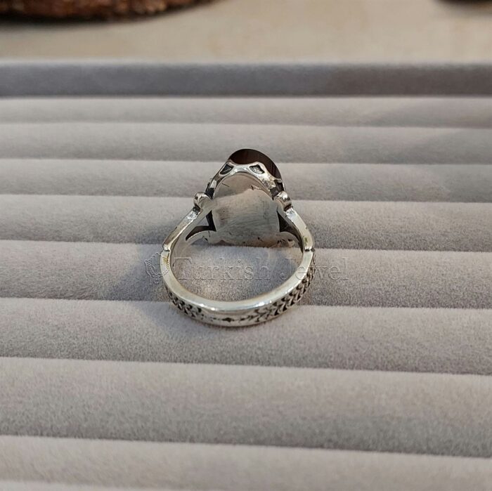 Natural Agate Ring 925 Silver Yemen Agate Irani Aqeeq Aqiq Stone Real 5 2 Turkish Jewel <h3>Hand Engraved - Brown Agate</h3> Superior Quality Handmade Design on Sides. Pure and Natural Brown Aqeeq (Brown Agate) stone. Heavy and strong ring made with 925 Silver metal. <p class="LC20lb MBeuO DKV0Md">⭐ Highest Quality Silver 925</p> ⭐ Durable & Strong Design <p class="LC20lb MBeuO DKV0Md">⭐ Lifetime Silver Gurantee</p>