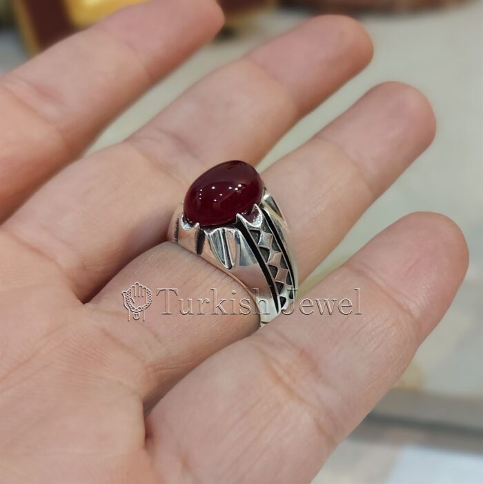 Natural Agate Ring 925 Silver Yemen Agate Irani Aqeeq Aqiq Stone Real 5 31 Turkish Jewel <h3>Hand Engraved - Brown Agate</h3> Superior Quality Handmade Design on Sides. Pure and Natural Brown Aqeeq (Brown Agate) stone. Heavy and strong ring made with 925 Silver metal. <p class="LC20lb MBeuO DKV0Md">⭐ Highest Quality Silver 925</p> ⭐ Durable & Strong Design <p class="LC20lb MBeuO DKV0Md">⭐ Lifetime Silver Gurantee</p>