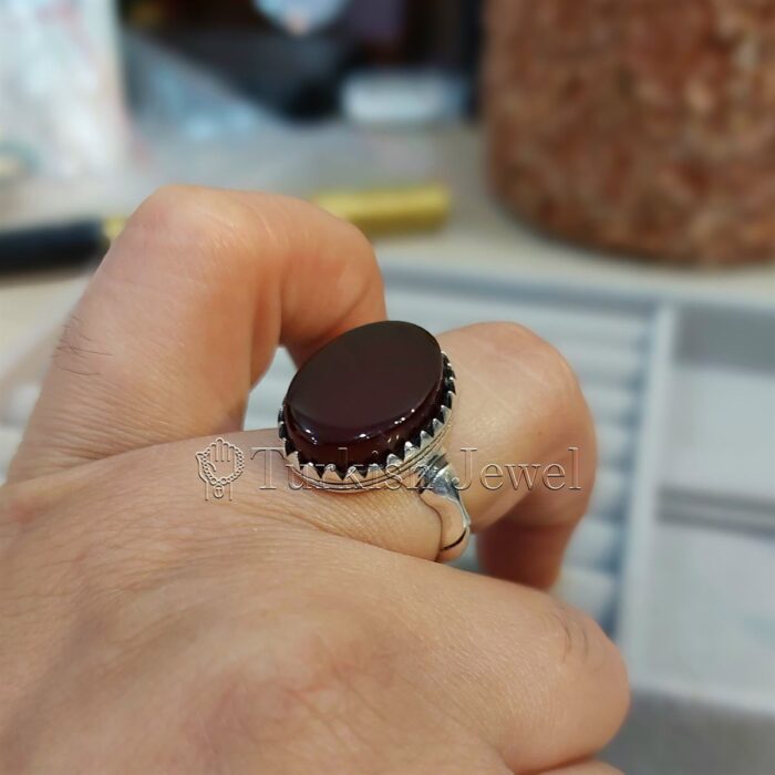 Natural Agate Ring 925 Silver Yemen Agate Irani Aqeeq Aqiq Stone Real 5 38 Turkish Jewel <h3>Hand Engraved - Brown Agate</h3> Superior Quality Handmade Design on Sides. Pure and Natural Brown Aqeeq (Brown Agate) stone. Heavy and strong ring made with 925 Silver metal. <p class="LC20lb MBeuO DKV0Md">⭐ Highest Quality Silver 925</p> ⭐ Durable & Strong Design <p class="LC20lb MBeuO DKV0Md">⭐ Lifetime Silver Gurantee</p>