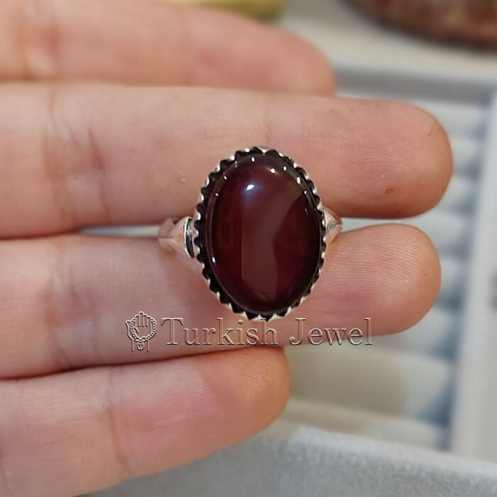 Natural Agate Ring 925 Silver Yemen Agate Irani Aqeeq Aqiq Stone Real 5 39 Turkish Jewel <h3>Hand Engraved - Brown Agate</h3> Superior Quality Handmade Design on Sides. Pure and Natural Brown Aqeeq (Brown Agate) stone. Heavy and strong ring made with 925 Silver metal. <p class="LC20lb MBeuO DKV0Md">⭐ Highest Quality Silver 925</p> ⭐ Durable & Strong Design <p class="LC20lb MBeuO DKV0Md">⭐ Lifetime Silver Gurantee</p>