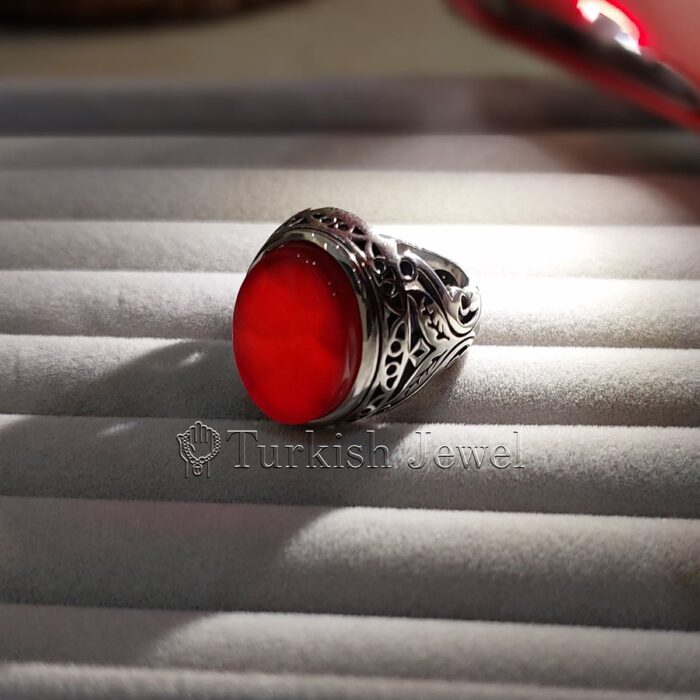 Natural Agate Ring 925 Silver Yemen Agate Irani Aqeeq Aqiq Stone Real 5 4 Turkish Jewel <h3>Hand Engraved - Brown Agate</h3> Superior Quality Handmade Design on Sides. Pure and Natural Brown Aqeeq (Brown Agate) stone. Heavy and strong ring made with 925 Silver metal. <p class="LC20lb MBeuO DKV0Md">⭐ Highest Quality Silver 925</p> ⭐ Durable & Strong Design <p class="LC20lb MBeuO DKV0Md">⭐ Lifetime Silver Gurantee</p>