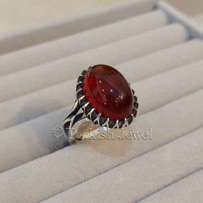 Natural Agate Ring 925 Silver Yemen Agate Irani Aqeeq Aqiq Stone Real 5 57 Turkish Jewel <h3>Hand Engraved - Brown Agate</h3> Superior Quality Handmade Design on Sides. Pure and Natural Brown Aqeeq (Brown Agate) stone. Heavy and strong ring made with 925 Silver metal. <p class="LC20lb MBeuO DKV0Md">⭐ Highest Quality Silver 925</p> ⭐ Durable & Strong Design <p class="LC20lb MBeuO DKV0Md">⭐ Lifetime Silver Gurantee</p>