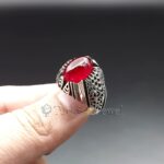 Red Agate from yemen beautiful, aqeeq yamani ring 925 silver chandi