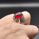 Red Agate from yemen beautiful, aqeeq yamani ring 925 silver chandi