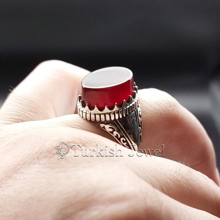 Natural Agate Ring 925 Silver Yemen Agate Irani Aqeeq Aqiq Stone Real 6 27 Turkish Jewel <h3>Hand Engraved - Brown Agate</h3> Superior Quality Handmade Design on Sides. Pure and Natural Brown Aqeeq (Brown Agate) stone. Heavy and strong ring made with 925 Silver metal. <p class="LC20lb MBeuO DKV0Md">⭐ Highest Quality Silver 925</p> ⭐ Durable & Strong Design <p class="LC20lb MBeuO DKV0Md">⭐ Lifetime Silver Gurantee</p>