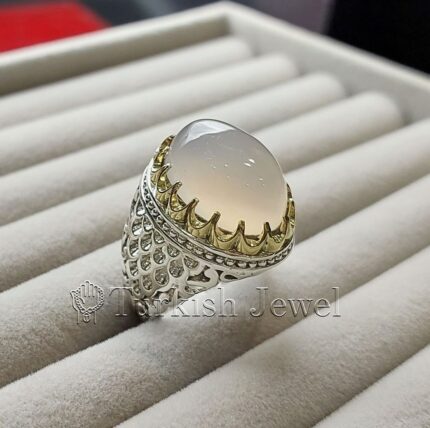 beautiful clean and pure white natural white agate stone