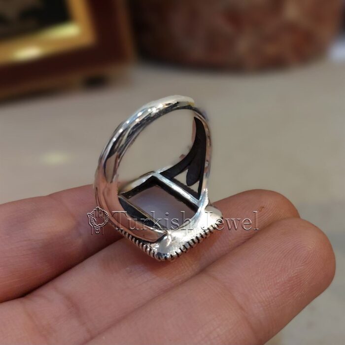 white aqeeq stone ring 925 Silver White agate 2 Turkish Jewel <h3>Hand Engraved - White Agate (White Aqeeq)</h3> Superior Quality Handmade Design on Sides. Pure and Natural White Agate (White Aqeeq) stone. Heavy and strong ring made with 925 Silver metal. <p class="LC20lb MBeuO DKV0Md">⭐ Highest Quality Silver 925</p> ⭐ Durable & Strong Design <p class="LC20lb MBeuO DKV0Md">⭐ Lifetime Silver Gurantee</p>